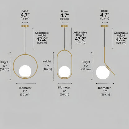 Velora Nordic Black/Gold Pendant Light in 5 Style for Dining Room/Living Room