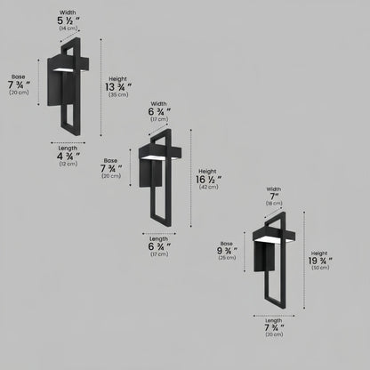 Arcato Minimalist Outdoor Wall Sconce - Waterproof Light in 3 Size for Outdoor