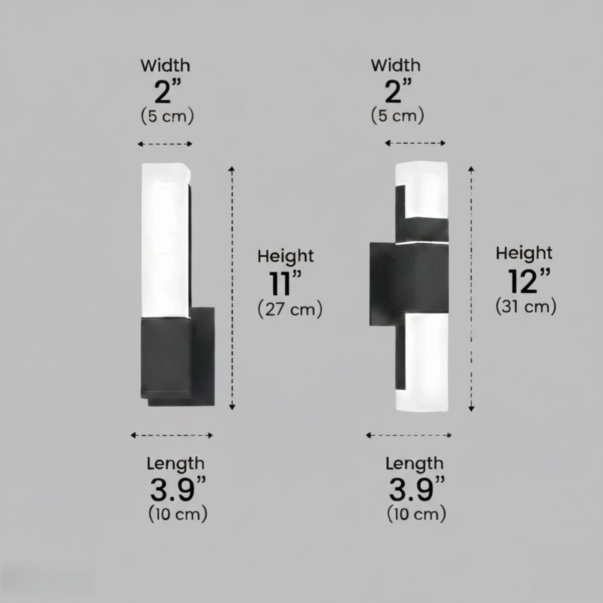 Arcato Minimalist Wall Lamp, 2 Style,for Indoor/Outdoor Space