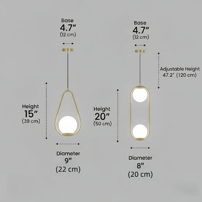 Velora Nordic Black/Gold Pendant Light in 5 Style for Dining Room/Living Room