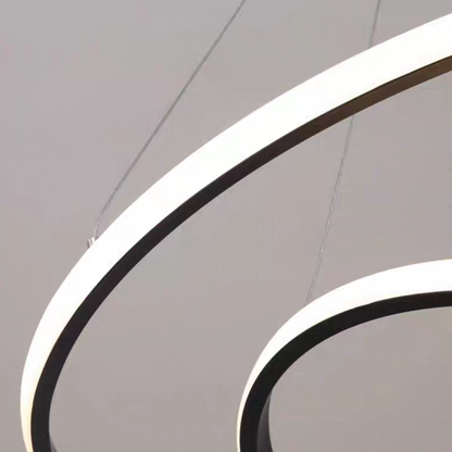 Velora Modern Metal Ring Pendant Light – Dimmable Fixture for Living