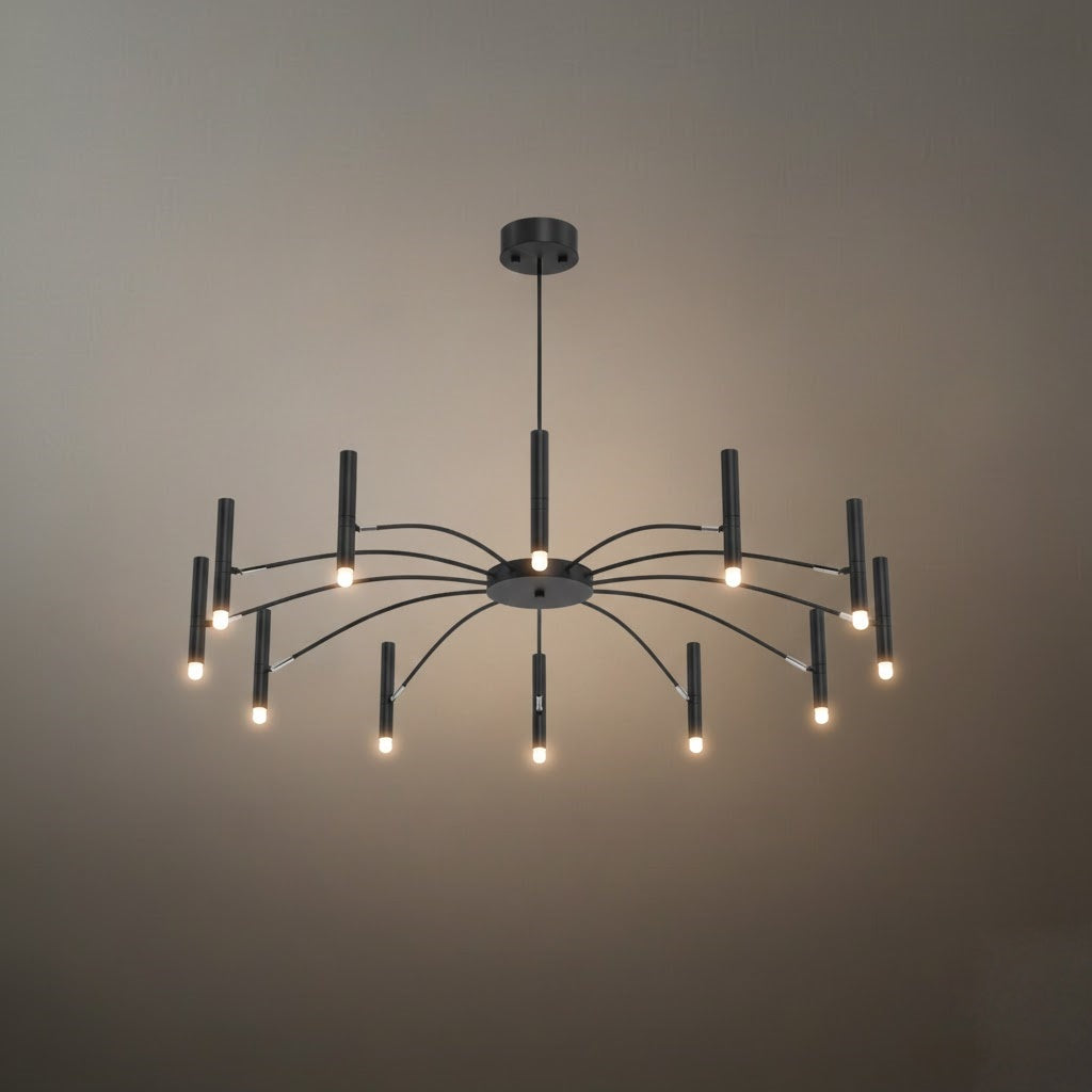 Nebula Modern Contemporary Candle Chandelier with Adjustable