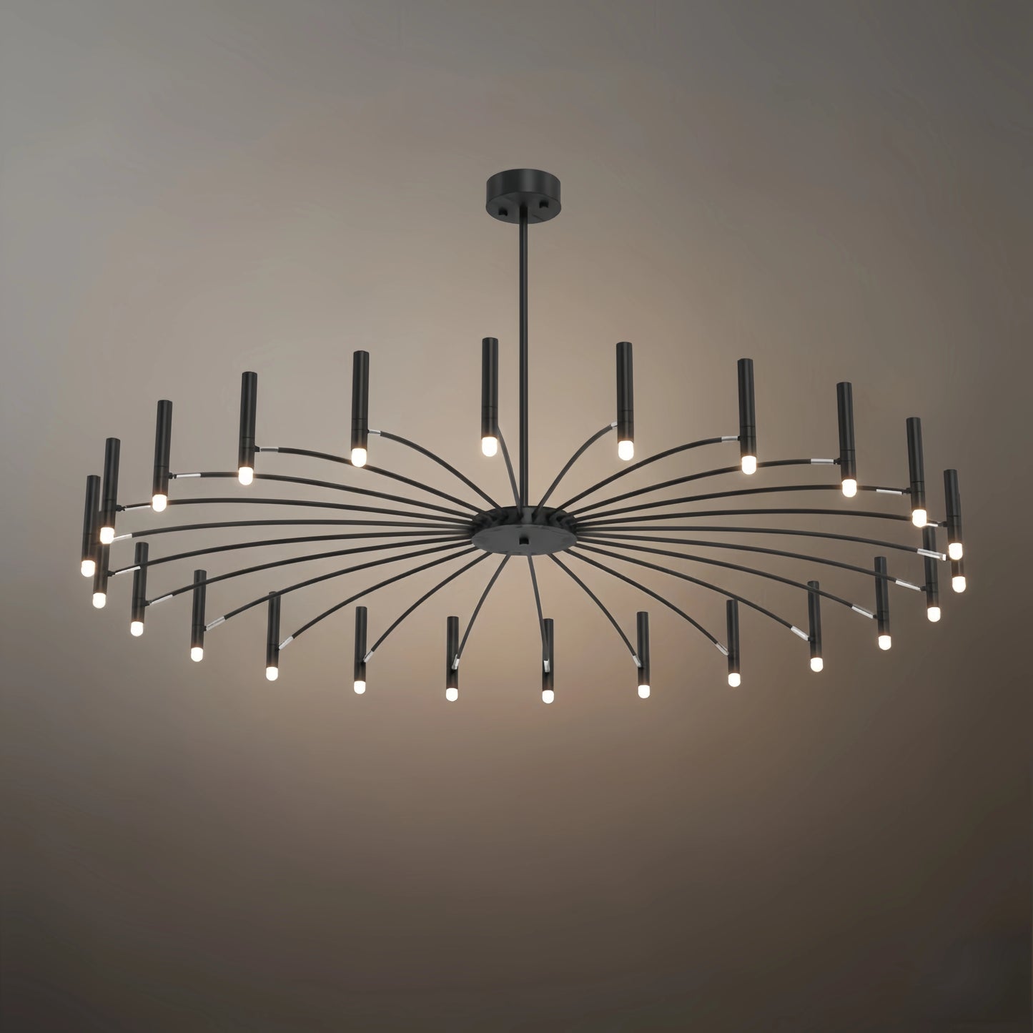 Nebula Modern Contemporary Candle Chandelier with Adjustable