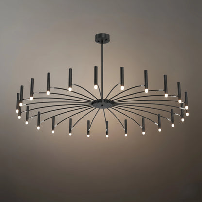 Nebula Modern Contemporary Candle Chandelier with Adjustable