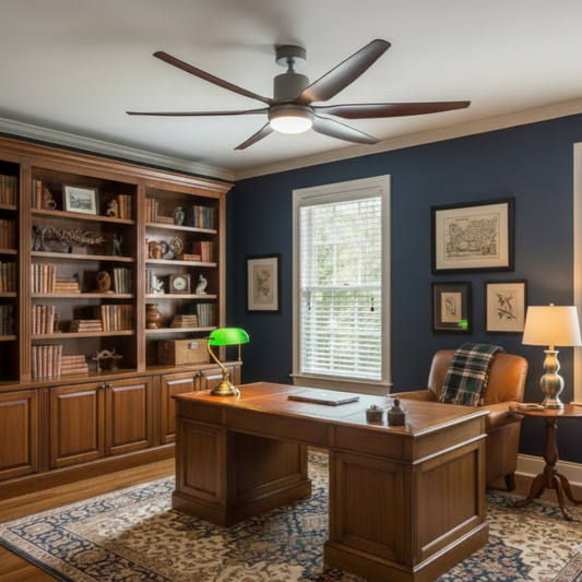 Morandia Modern Ceiling Fan Light – 5-Blade in Black/Green/Grey/White for Bedroom Living Room