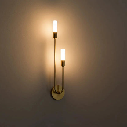 U-Shaped Linear Wall Light – Gold Metal for Bedroom/Living Room