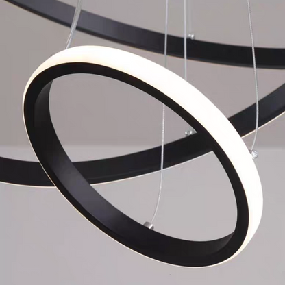 Velora Modern Metal Ring Pendant Light – Dimmable Fixture for Living