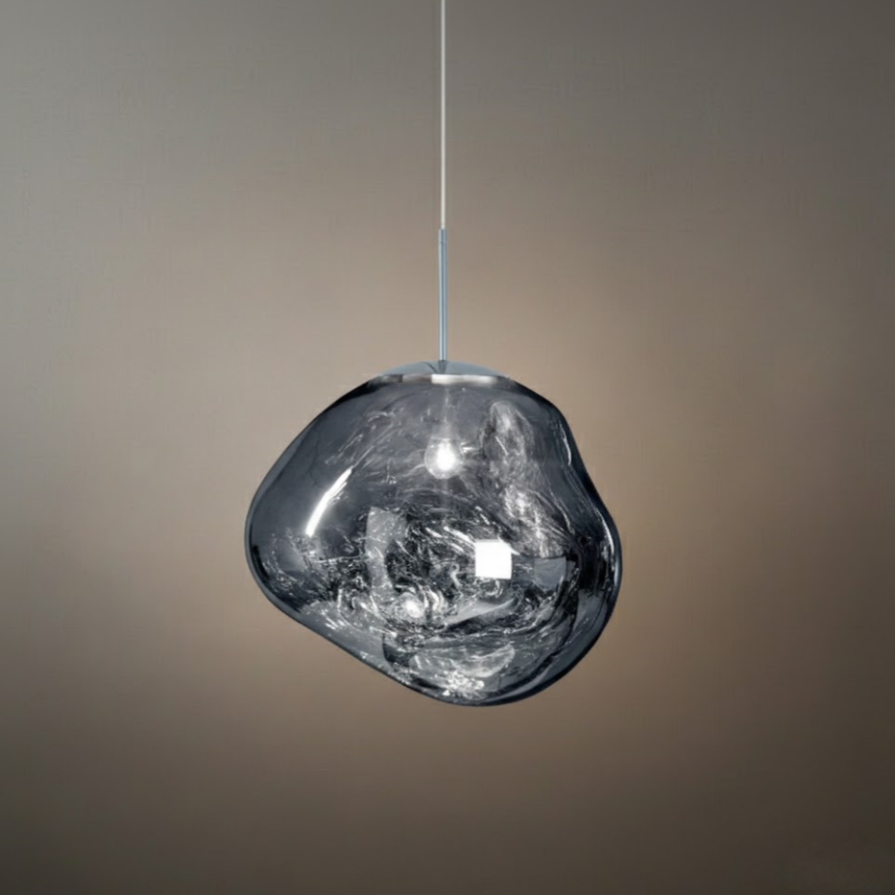 Contemporary Twisted Pendant Lamp — Mirror Finish in 4 Color for Dining Room/Living Room