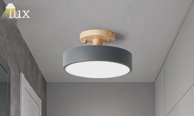 Lámpara de techo estilo Morandi de Morandia - Madera y acrílico blanco/rosa/verde para dormitorio