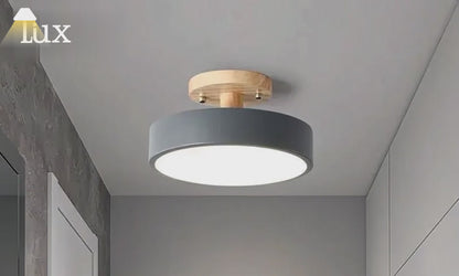 Lámpara de techo estilo Morandi de Morandia - Madera y acrílico blanco/rosa/verde para dormitorio