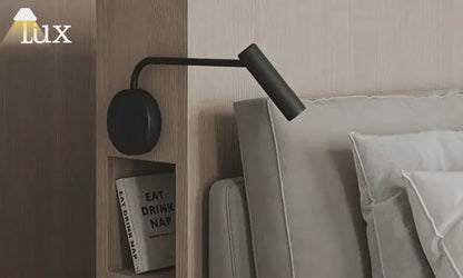 Arcato Modern Metal Wall Lamp - Black/Gold Dual Finish for Bedroom/Living Room