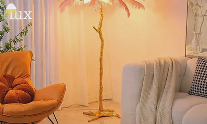 Lunara Nordic Feather Floor & Table Lamp – Luxury Lighting in 9 Colors Options Indoor