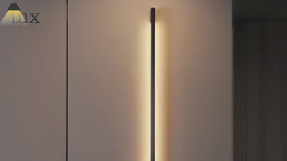 Arcato Modern Linear LED Wall Lamp – Black Wall-Mounted Light for Living Room