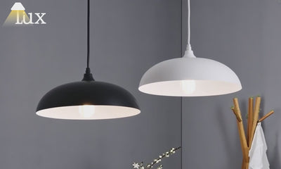 Lámpara colgante de metal Morandia Morandi - Negro/Azul/Verde/Gris para comedor