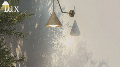 Irondale Minimalist Conical Outdoor Wall Lamp – Black Metal Light for Exterior Wall