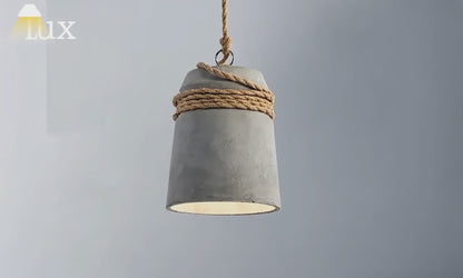 Irondale Industrial Grey Cement Pendant Light – Barrel Shape for Kitchen Island/Dining room