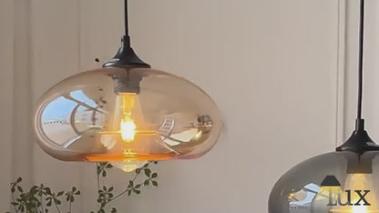 Morandia Modern Glass Pendant Light – Bread-Shaped Kitchen Island Lamp, 6 Colors