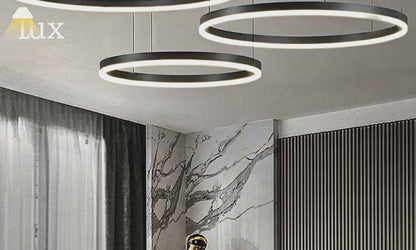 Excelis Modern Metal Pendant Light - Black/Gold/Coffee for Living Room