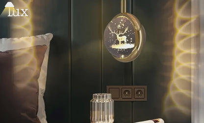 Lámpara colgante Vivara - Art Déco Oro, Metal Globular y Cristal