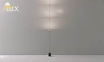 Lámpara de pie minimalista nórdica Arcato - Diseño lineal de 3 bombillas, de longitud completa
