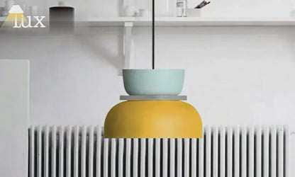 Morandia Art Deco Contrast Color Pendant Light - Metal Design for Dining Room