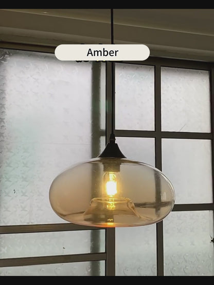 Morandia Moderne Glas-Pendelleuchte – Kücheninselleuchte in Brotform, 6 Farben