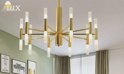 Nebula Royal Crystal Chandelier - Gold Metal Frame for Living Room
