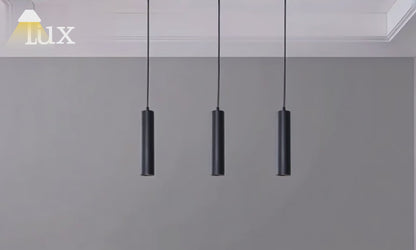 Arcato Modern LED Pendant Light - Black Metal for Living Room