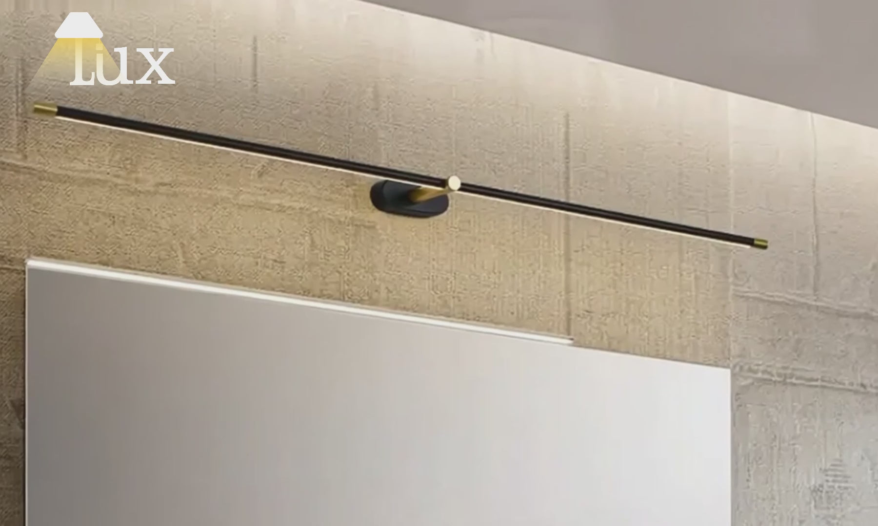 Lámpara de tocador lineal minimalista Arcato - Metal/Acrílico para baño