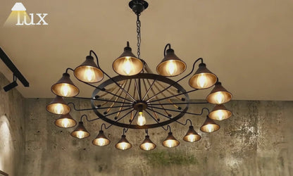 Lámpara de techo industrial Irondale - Metal negro para sala de estar