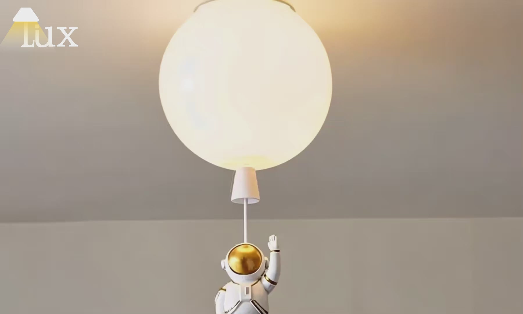 Lámpara de techo acrílica de diseño Vivara - Globo de astronauta para habitación infantil