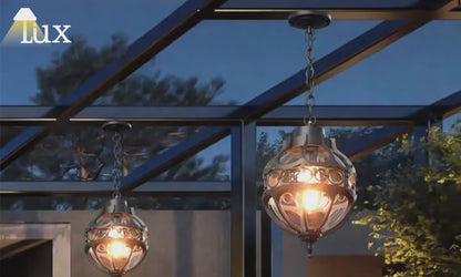 Irondale Vintage-Pendelleuchte – Schwarz/Bronze-Metall für das Wohnzimmer