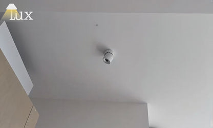 Lámpara de techo cilíndrica moderna Arcato - Metal blanco y negro para dormitorio