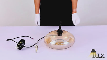 Morandia Modern Glass Pendant Light – Bread-Shaped Kitchen Island Lamp, 6 Colors