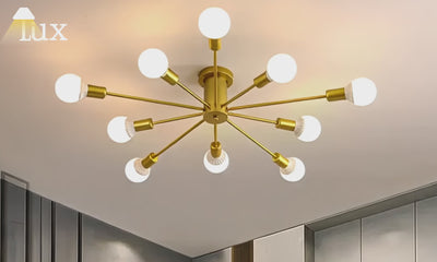 Lámpara de techo moderna Nebula de metal y cristal - Diseño de burbujas para dormitorios/salas de estar