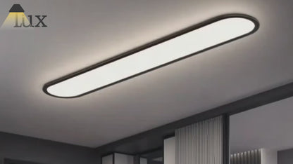 Arcato Minimalist White/Black LED Flush Mount Ceiling Light Living Room