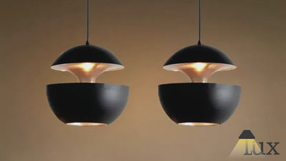 Irondale Modern Globular Pendant Light – Luxurious White/Black Metal for Kitchen Island