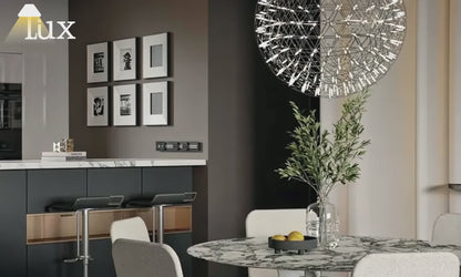 Irondale Industrial Globe Pendant Light - Chrome/Gold Metal for Living Room