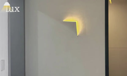 Arcato Art Deco Recessed Wall Lamp – White Metal Light for Living Room