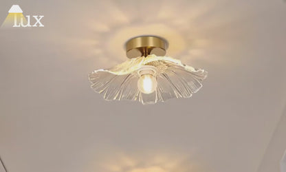 Excelis Royal Decken- und Pendelleuchte – Klarglas/Grünglas/Metall mit Schirm für Esszimmer