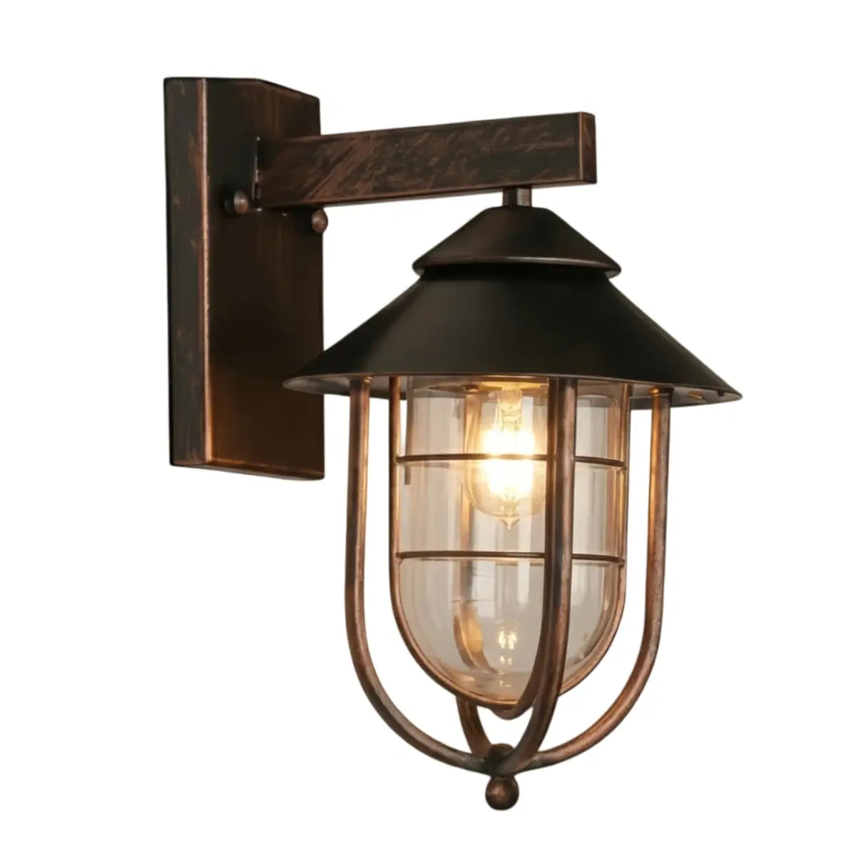 Aplique de pared industrial para exteriores Irondale: luz impermeable para jardín