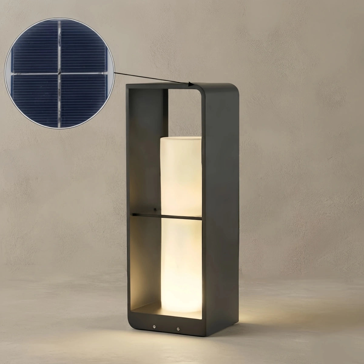 Irondale Modern Solar-Powered Outdoor Path Light -- Candle-Style for Garden