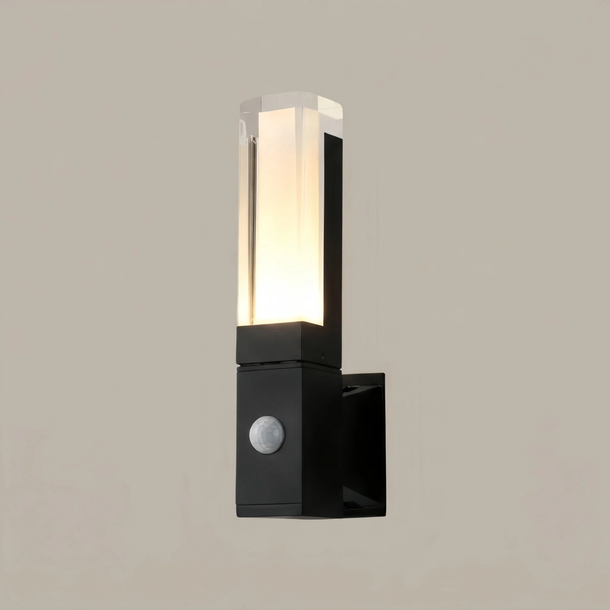 Arcato Modern Rectangle Wall Sconce - Black Metal for Garden/Outdoor Spaces