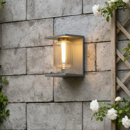 Irondale Industrial Solar LED Wall Lamp – Black Outdoor Light for Patio