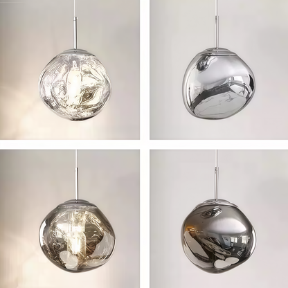 Contemporary Twisted Pendant Lamp — Mirror Finish in 4 Color for Dining Room/Living Room