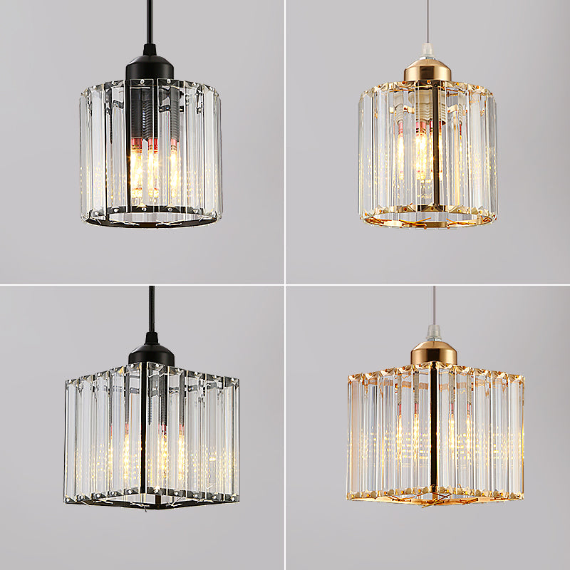 Vetro Nordic LED Pendant Light-Metal/Glass Black/Gold for Dining Room/Living Room