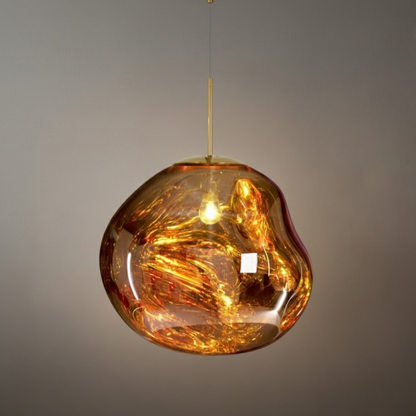 Contemporary Twisted Pendant Lamp — Mirror Finish in 4 Color for Dining Room/Living Room